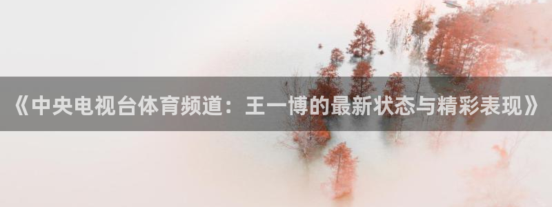 李思哲 五星体育：《中央电视台体育频道：王一博的最新状态与精彩表现》